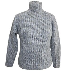 Company Ellen Tracy Sweater Heavy Knit Wool‎ Angora Blend Mock Neck Women S